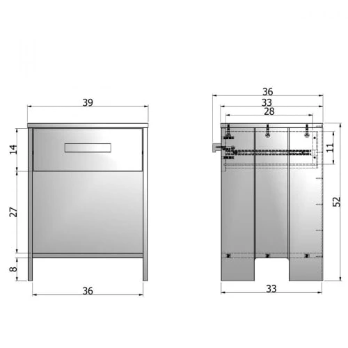 Woood Tables De Chevet Table De Chevet Bois Fsc Gris Béton 4 Woood Tables De Chevet Table De Chevet Bois Fsc Gris Béton – Image 2