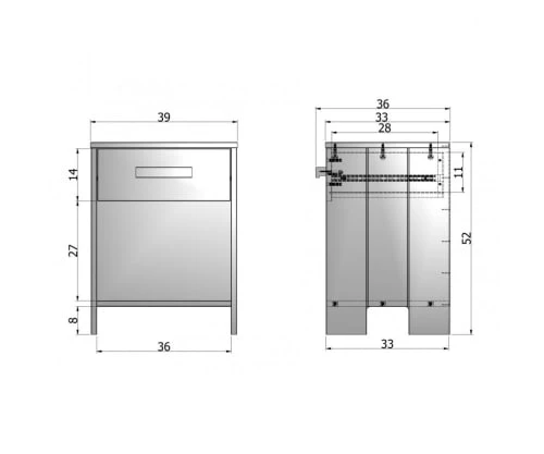 Woood Tables De Chevet Table De Chevet Bois Fsc Gris Béton 6 Woood Tables De Chevet Table De Chevet Bois Fsc Gris Béton – Image 4