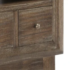 MOYCOR Tables De Chevet Table De Chevet Bois Marron L45 Cm -Tables De Chevet Soldes table de chevet bois marron l45 cm 3