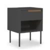 Meubles & Design Tables De Chevet Table De Chevet Contemporaine Avec Tiroir Gris -Tables De Chevet Soldes table de chevet contemporaine avec tiroir gris