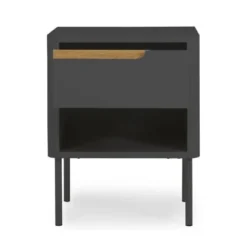 Meubles & Design Tables De Chevet Table De Chevet Contemporaine Avec Tiroir Gris -Tables De Chevet Soldes table de chevet contemporaine avec tiroir gris 3