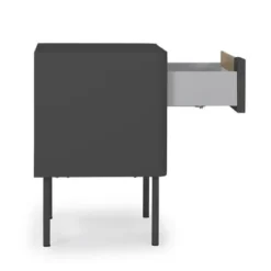 Meubles & Design Tables De Chevet Table De Chevet Contemporaine Avec Tiroir Gris -Tables De Chevet Soldes table de chevet contemporaine avec tiroir gris 5