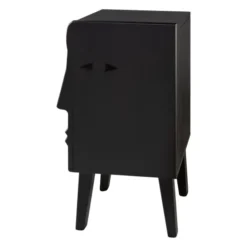 RNT By Really Nice Things Tables De Chevet Table De Chevet De Bois De Pin Massif Couleur Noir Droit