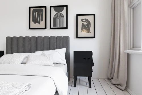 RNT By Really Nice Things Tables De Chevet Table De Chevet De Bois De Pin Massif Couleur Noir Gauche 4 RNT By Really Nice Things Tables De Chevet Table De Chevet De Bois De Pin Massif Couleur Noir Gauche – Image 2