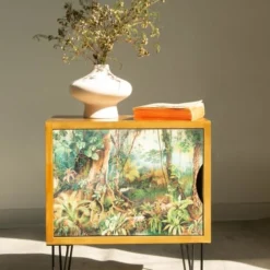 RNT By Really Nice Things Tables De Chevet Table De Chevet De Pin Avec Pieds Métalliques Avec Imprimé Sabana. -Tables De Chevet Soldes table de chevet de pin avec pieds metalliques avec imprime sabana 4