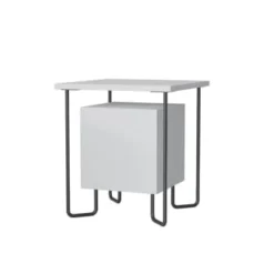 Toilinux Tables De Chevet Table De Chevet Design Marron -Tables De Chevet Soldes table de chevet design blanc