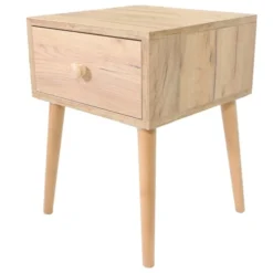 Homifab Tables De Chevet Table De Chevet Effet Chêne Avec 1 Tiroir