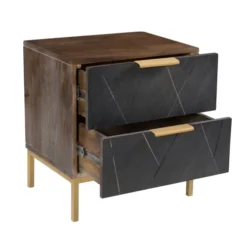 Rendez Vous Déco Tables De Chevet Table De Chevet En Ardoise, Métal Et Bois, 2 Tiroirs 9 Rendez Vous Déco Tables De Chevet Table De Chevet En Ardoise, Métal Et Bois, 2 Tiroirs -Tables De Chevet Soldes table de chevet en ardoise metal et bois 2 tiroirs 1