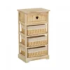 Wadiga Tables De Chevet Table De Chevet En Bois 1 Tiroir + 3 Paniers 40x29x73cm -Tables De Chevet Soldes table de chevet en bois 1 tiroir 3 paniers 40x29x73cm