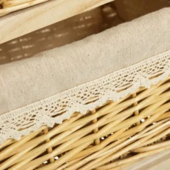 Wadiga Tables De Chevet Table De Chevet En Bois 1 Tiroir Et 2 Paniers H58cm -Tables De Chevet Soldes table de chevet en bois 1 tiroir et 2 paniers h58cm 4