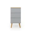 Tenzo Tables De Chevet Table De Chevet En Bois 3 Tiroirs Gris Clair -Tables De Chevet Soldes table de chevet en bois 3 tiroirs gris clair 1
