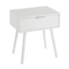Wadiga Tables De Chevet Table De Chevet En Bois Blanc 1 Tiroir -Tables De Chevet Soldes table de chevet en bois blanc 1 tiroir