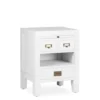 MOYCOR Tables De Chevet Table De Chevet En Bois De Mindi Blanc 45x60 -Tables De Chevet Soldes table de chevet en bois de mindi blanc 45x60 1