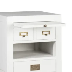 MOYCOR Tables De Chevet Table De Chevet En Bois De Mindi Blanc 45x60 -Tables De Chevet Soldes table de chevet en bois de mindi blanc 45x60 3