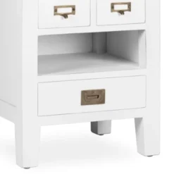 MOYCOR Tables De Chevet Table De Chevet En Bois De Mindi Blanc 45x60 -Tables De Chevet Soldes table de chevet en bois de mindi blanc 45x60 4