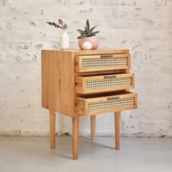 Bois Dessus Bois Dessous Tables De Chevet Table De Chevet En Bois De Mindy Et Cannage -Tables De Chevet Soldes table de chevet en bois de mindy et cannage 2