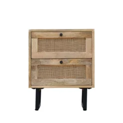 Drawer Tables De Chevet Table De Chevet En Bois Et Cannage Bois -Tables De Chevet Soldes table de chevet en bois et cannage bois 2