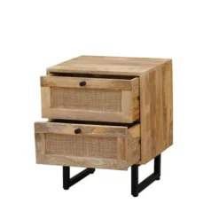 Drawer Tables De Chevet Table De Chevet En Bois Et Cannage Bois -Tables De Chevet Soldes table de chevet en bois et cannage bois 4