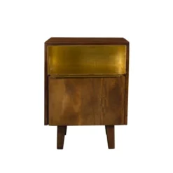 Rendez Vous Déco Tables De Chevet Table De Chevet En Bois Et Métal, 1 Tiroir Et 1 Porte