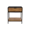 Rendez Vous Déco Tables De Chevet Table De Chevet En Bois Et Métal Noir 1 Tiroir -Tables De Chevet Soldes table de chevet en bois et metal noir 1 tiroir