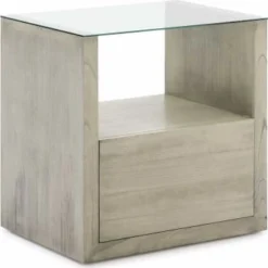 Thai Natura Tables De Chevet Table De Chevet En Bois Gris Clair Plateau En Verre 10 Thai Natura Tables De Chevet Table De Chevet En Bois Gris Clair Plateau En Verre -Tables De Chevet Soldes table de chevet en bois gris clair plateau en verre 3