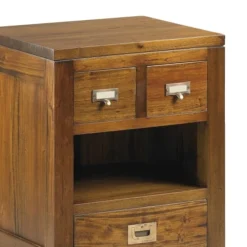 MOYCOR Tables De Chevet Table De Chevet En Bois Marron L 45 Cm -Tables De Chevet Soldes table de chevet en bois marron l 45 cm 4