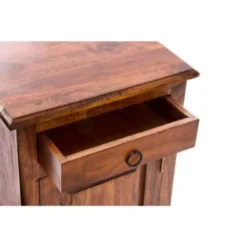 Wadiga Tables De Chevet Table De Chevet En Bois Massif D'acacia 1 Tiroir 1 Placard -Tables De Chevet Soldes table de chevet en bois massif d acacia 1 tiroir 1 placard 2