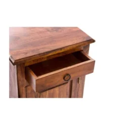 Wadiga Tables De Chevet Table De Chevet En Bois Massif D'acacia 1 Tiroir 1 Placard -Tables De Chevet Soldes table de chevet en bois massif d acacia 1 tiroir 1 placard 3