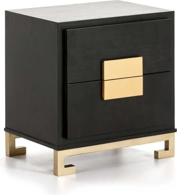 Thai Natura Tables De Chevet Table De Chevet 2 Tiroirs En Bois Couleur Blanc Et Doré 7 Thai Natura Tables De Chevet Table De Chevet 2 Tiroirs En Bois Couleur Blanc Et Doré – Image 5