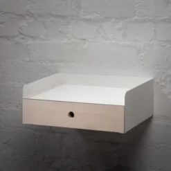 WOODEK Tables De Chevet Table De Chevet En Bouleau Blanc Et Métal Blanc 7 WOODEK Tables De Chevet Table De Chevet En Bouleau Blanc Et Métal Blanc -Tables De Chevet Soldes table de chevet en bouleau blanc et metal blanc 2