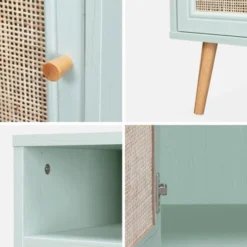 Alice's Garden Tables De Chevet Table De Chevet En Cannage Vert Céladon 11 Alice's Garden Tables De Chevet Table De Chevet En Cannage Vert Céladon -Tables De Chevet Soldes table de chevet en cannage vert celadon 3