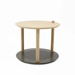 DIZY Design Tables De Chevet Good Is Beautiful Table De Chevet En Chêne Et Métal Vernis BRUT