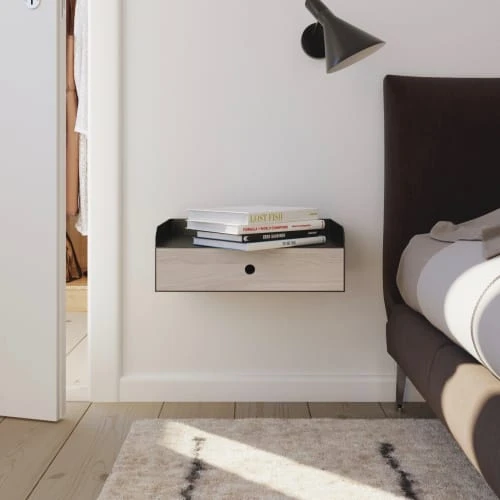 WOODEK Tables De Chevet Good Is Beautiful Table De Chevet En Chêne Massif Et Métal Noir 4 WOODEK Tables De Chevet Good Is Beautiful Table De Chevet En Chêne Massif Et Métal Noir – Image 2