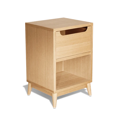 Kulile Tables De Chevet Table De Chevet En Chene Naturel Blanc Sable 5 Kulile Tables De Chevet Table De Chevet En Chene Naturel Blanc Sable – Image 3