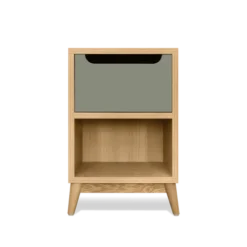 Kulile Tables De Chevet Table De Chevet En Chene Naturel Kaki Poudré