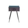 Chehoma Tables De Chevet Table De Chevet En Cuir Noir -Tables De Chevet Soldes table de chevet en cuir noir