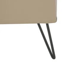 Beliani Tables De Chevet Table De Chevet En Cuir PU Beige -Tables De Chevet Soldes table de chevet en cuir pu beige 5