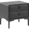Beliani Tables De Chevet Table De Chevet En Cuir PU Noir 2 Tiroirs 1 Beliani Tables De Chevet Table De Chevet En Cuir PU Noir 2 Tiroirs -Tables De Chevet Soldes table de chevet en cuir pu noir 2 tiroirs