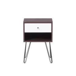 Beliani Tables De Chevet Table De Chevet En Effet Bois Avec Un Tiroir -Tables De Chevet Soldes table de chevet en effet bois avec un tiroir 2