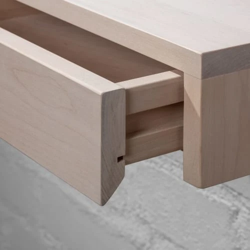 WOODEK Tables De Chevet Table De Chevet En Hêtre Blanc Huilé 7 WOODEK Tables De Chevet Table De Chevet En Hêtre Blanc Huilé – Image 5