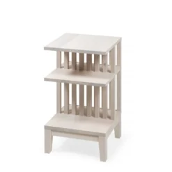 WOODEK Tables De Chevet Table De Chevet En Hêtre Blanc Huilé