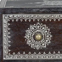 GINER Y COLOMER Tables De Chevet Table De Chevet En Manguier Noir Vieilli -Tables De Chevet Soldes table de chevet en manguier noir vieilli 2