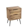 Drawer Tables De Chevet Table De Chevet En Métal Et Teck Recyclé H60cm 2 Drawer Tables De Chevet Table De Chevet En Métal Et Teck Recyclé H60cm -Tables De Chevet Soldes table de chevet en metal et teck recycle h60cm