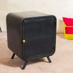 PIB Tables De Chevet Table De Chevet En Métal Noir -Tables De Chevet Soldes table de chevet en metal noir 1