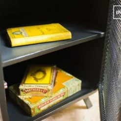 PIB Tables De Chevet Table De Chevet En Métal Noir -Tables De Chevet Soldes table de chevet en metal noir 2