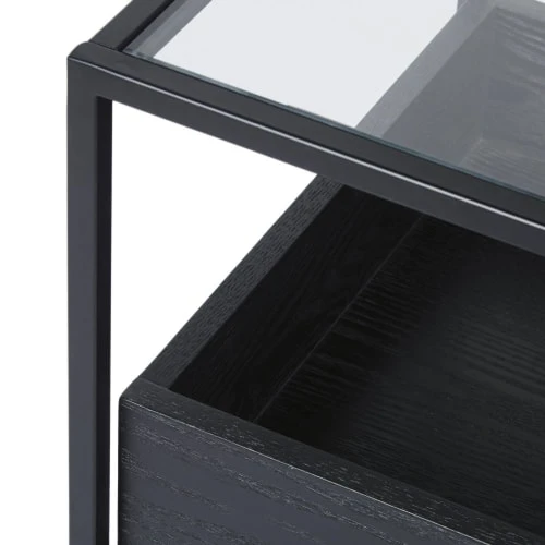 Maisons Du Monde Tables De Chevet Table De Chevet En Métal Noir Et Verre 5 Maisons Du Monde Tables De Chevet Table De Chevet En Métal Noir Et Verre – Image 3