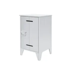 Woood Tables De Chevet Table De Chevet En Pin Fsc Gris Béton -Tables De Chevet Soldes table de chevet en pin fsc gris beton 2