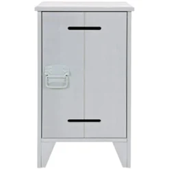 Woood Tables De Chevet Table De Chevet En Pin Fsc Gris Béton