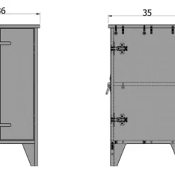 Woood Tables De Chevet Table De Chevet En Pin Fsc Gris Béton -Tables De Chevet Soldes table de chevet en pin fsc gris beton 3