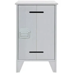 Woood Tables De Chevet Table De Chevet En Pin Fsc Gris Béton -Tables De Chevet Soldes table de chevet en pin fsc gris beton 4